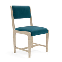 Made Goods Vallois Contemporary Metal Side Chair, Liard Cotton Velvet