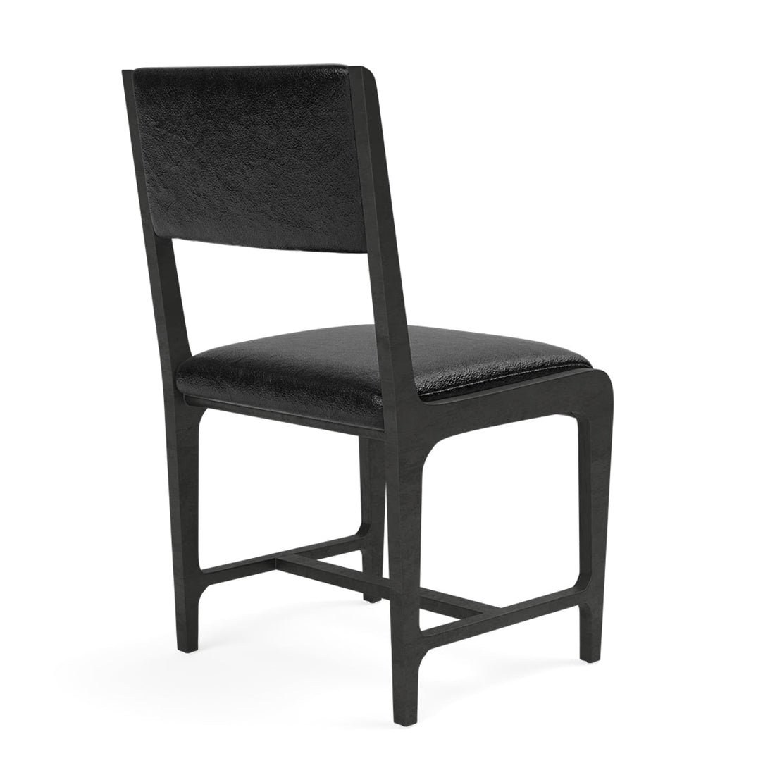 Made Goods Vallois Contemporary Metal Side Chair, Colorado Leather