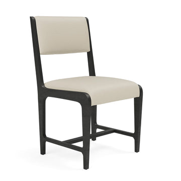 Made Goods Vallois Contemporary Metal Side Chair in Garonne Leather