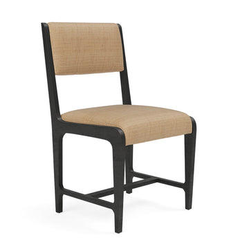 Made Goods Vallois Contemporary Metal Side Chair in Ivondro Raffia