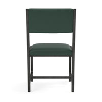 Made Goods Vallois Contemporary Metal Side Chair, Rhone Leather