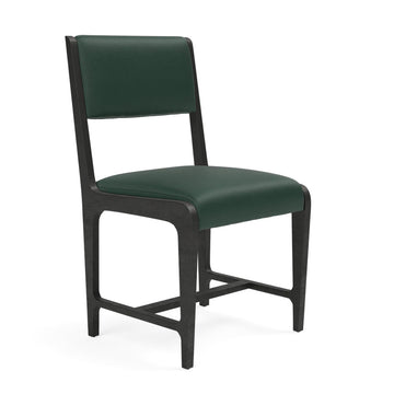 Made Goods Vallois Contemporary Metal Side Chair in Rhone Leather