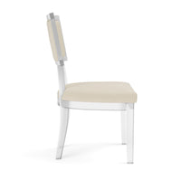 Made Goods Winston Clear Acrylic Dining Chair, Nile Fabric