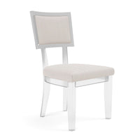 Made Goods Winston Clear Acrylic Dining Chair, Nile Fabric