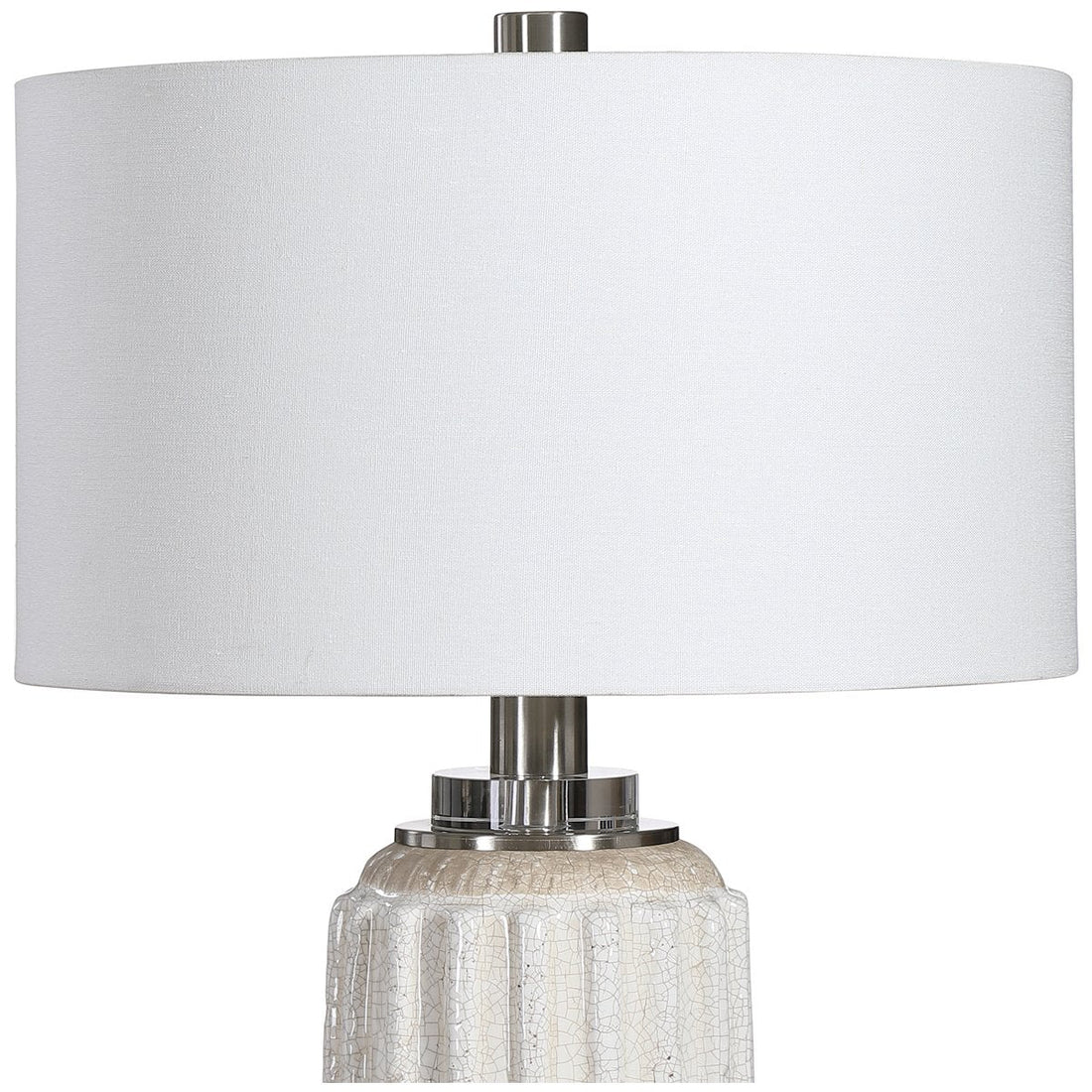 Uttermost Azariah White Crackle Table Lamp