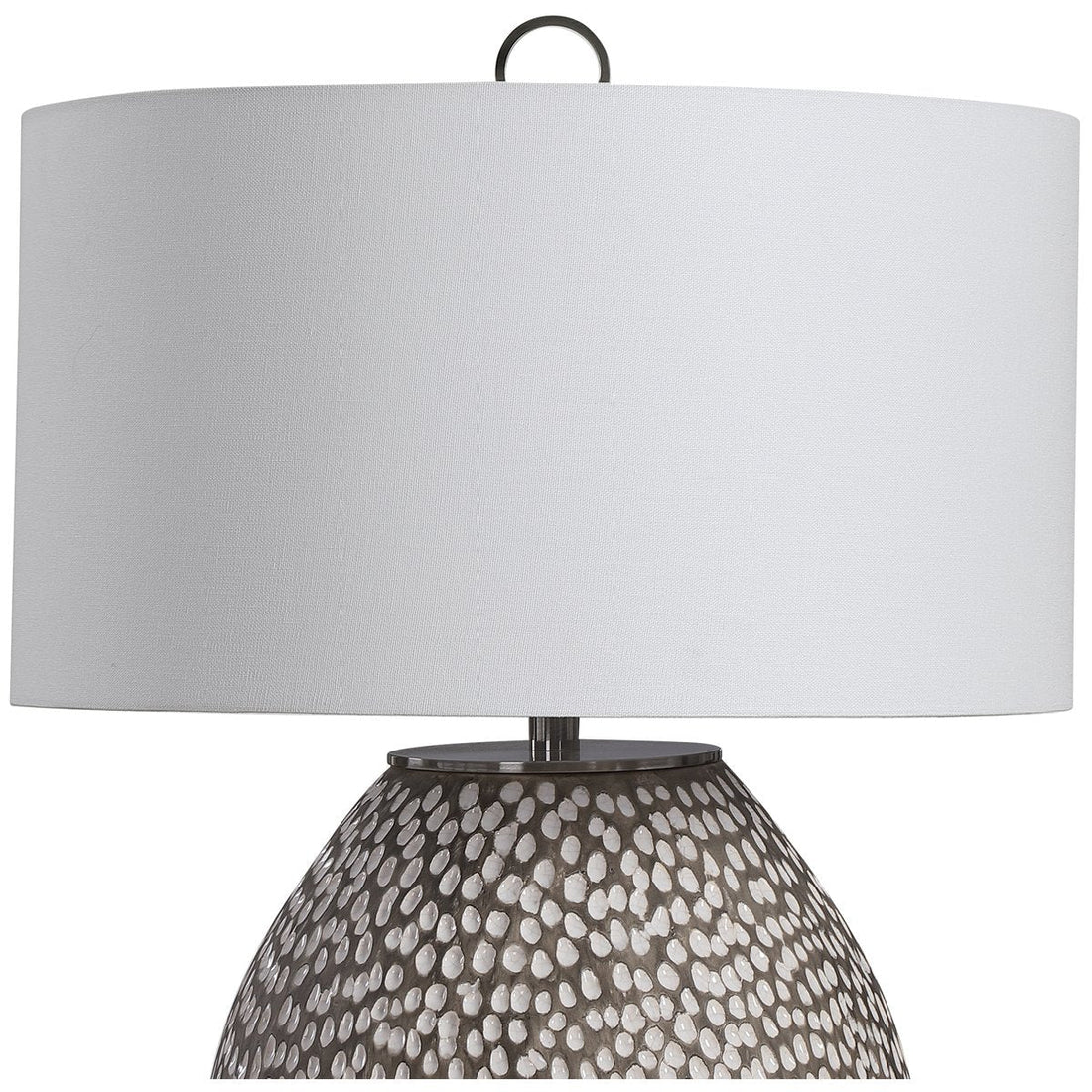 Uttermost Cyprien Gray White Table Lamp