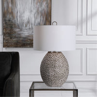 Uttermost Cyprien Gray White Table Lamp