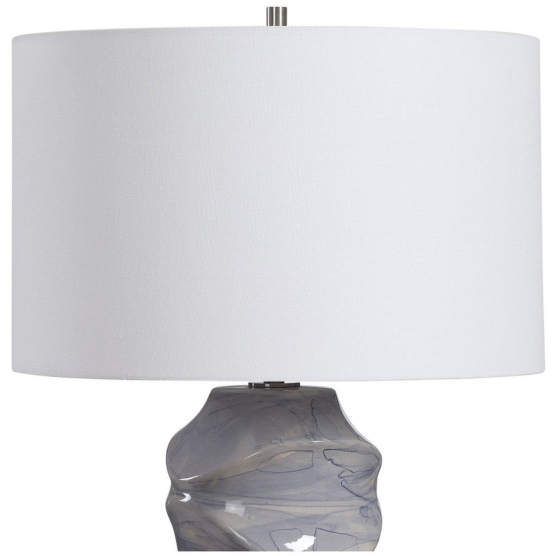 Uttermost Waves Blue and White Table Lamp
