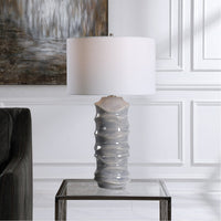 Uttermost Waves Blue and White Table Lamp