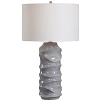 Uttermost Waves Blue and White Table Lamp