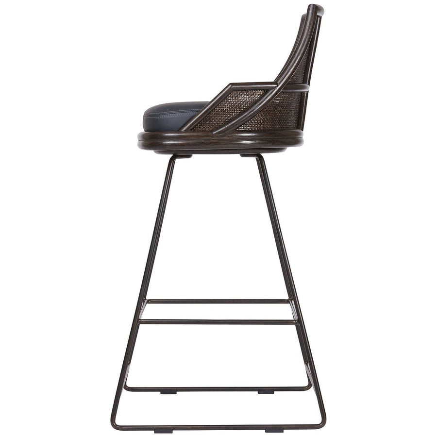 Baker Furniture Hayes Swivel Bar Stool in Dark Tobacco MCO323