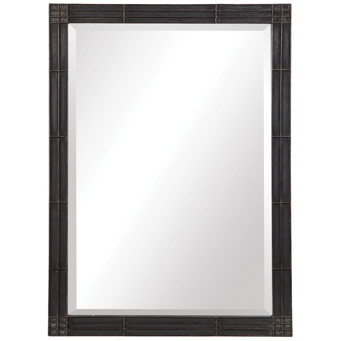 Uttermost Gower Aged Black Vanity Mirror