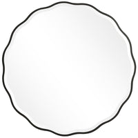 Uttermost Aneta Black Round Mirror