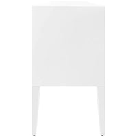 Worlds Away Fluted 6-Drawer Buffet with Brass Knobs