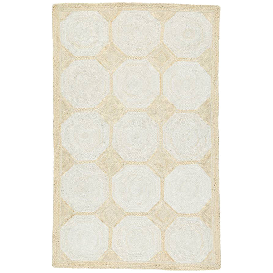 Jaipur Naturals Tobago Fiorita Geometric Light Beige White NAT43 Rug