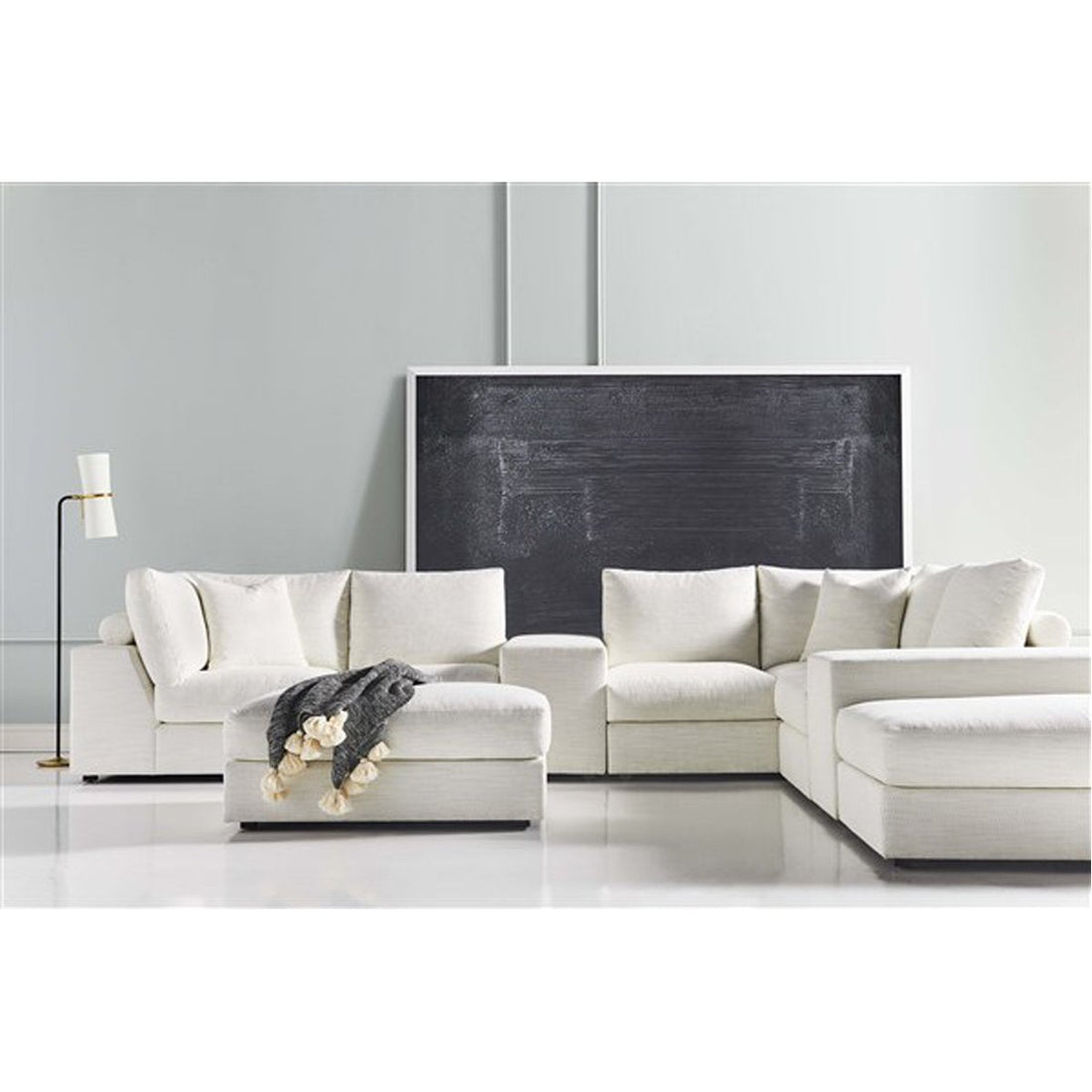 Vanguard Furniture Lucca Stocked Modular Sectional in Kipri Snow