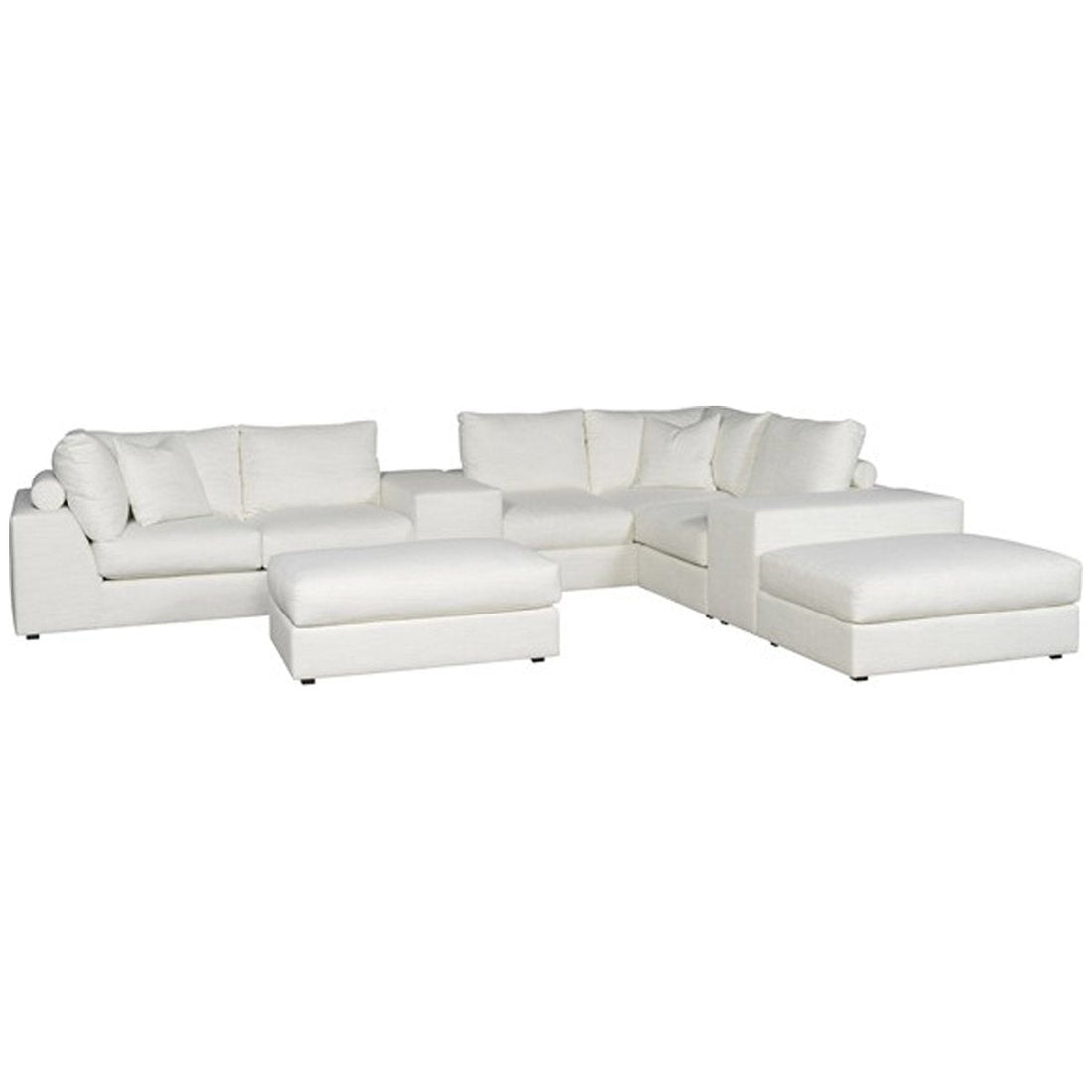 Vanguard Furniture Lucca Stocked Modular Sectional in Kipri Snow