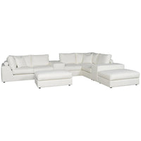 Vanguard Furniture Lucca Stocked Modular Sectional in Kipri Snow