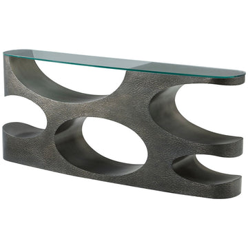 Theodore Alexander Essence Metal Console Table - Volcanic