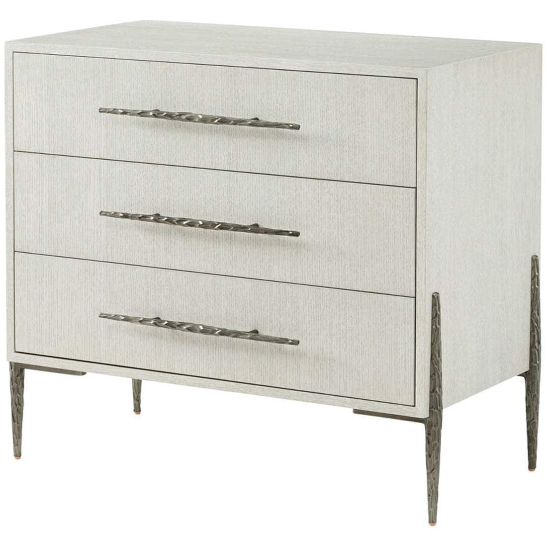 Theodore Alexander Essence 3-Drawer Nightstand with Tapered Legs