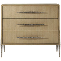 Theodore Alexander Essence 3-Drawer Nightstand with Tapered Legs