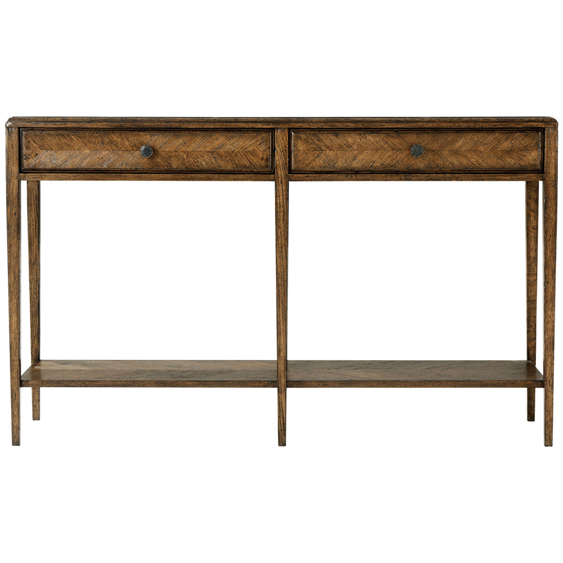 Theodore Alexander Nova Two Frieze Drawers Console Table
