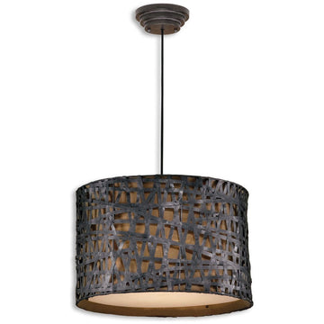 Uttermost Alita Aged Black Drum Pendant