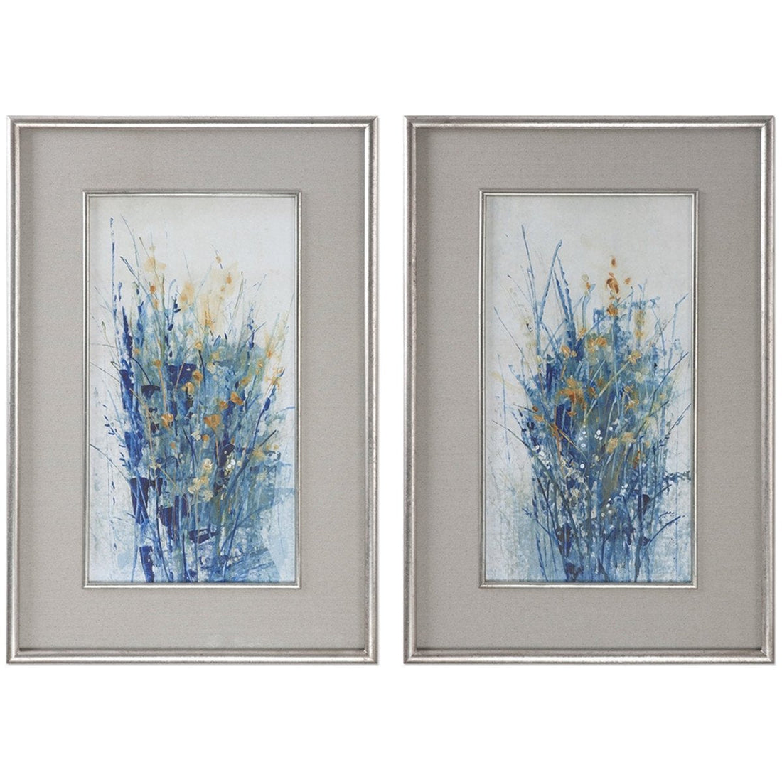 Uttermost Indigo Florals Framed Art, 2-Piece Set