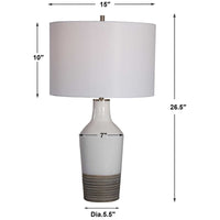 Uttermost Dakota White Crackle Table Lamp