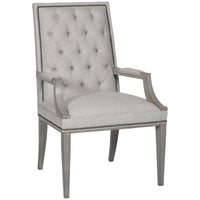 Vanguard Furniture Norfolk Nickel Hanover Button-Back Arm Chair