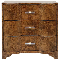 Worlds Away Calvin 3-Drawer Side Table