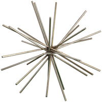 Worlds Away Urchin Silver Leafed Iron Asterisk