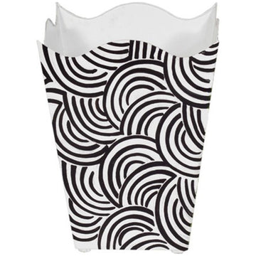 Worlds Away Square Wave Top Wastebasket