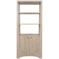 Worlds Away Etagere with 2-Door Fluted Cabinet