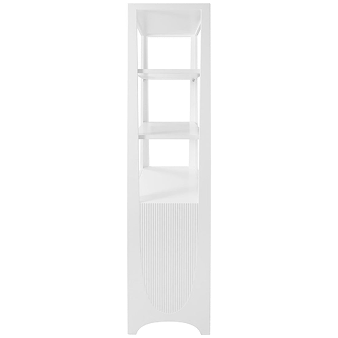 Worlds Away Etagere with 2-Door Fluted Cabinet