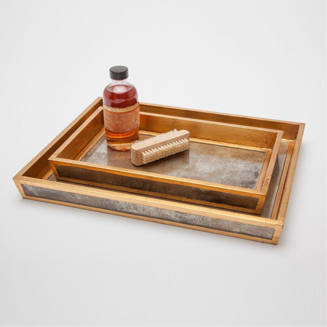 Pigeon and Poodle Atwater Rectangular Tray - Tapered, 2-Piece Set