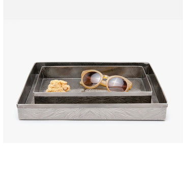 Pigeon and Poodle Humbolt Rectangular Tray - Straight, 2-Piece Set