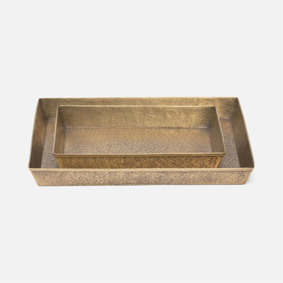 Pigeon and Poodle Kenitra Rectangular Tray - Tapered, 2-Piece Set