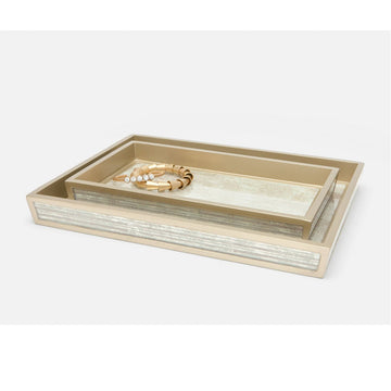 Pigeon and Poodle Waterford Rectangular Tray - Tapered, 2-Piece Set