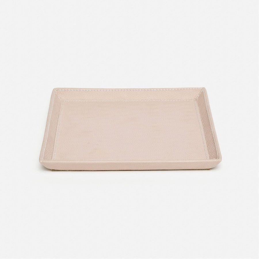 Pigeon and Poodle Marcel Full-Grain Leather Square Tray, Pack of 2