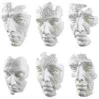 Uttermost Self-Portrait White Mask Wall Decor, 6-Piece Set