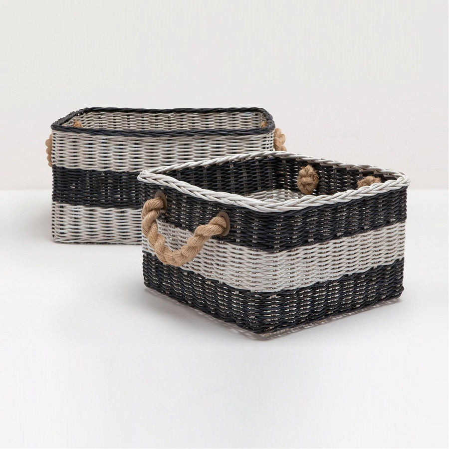 Pigeon and Poodle Nantucket Storage Baskets, 2-Piece Set