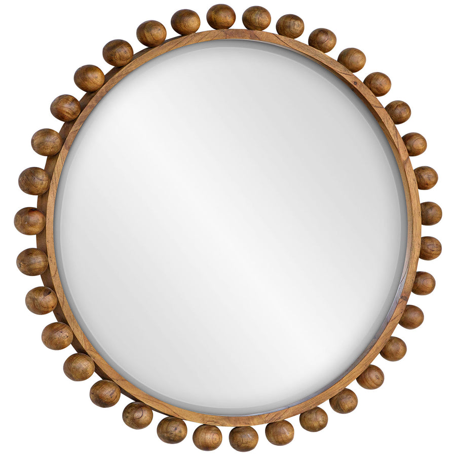 Uttermost Cyra Wood Beaded Round Mirror