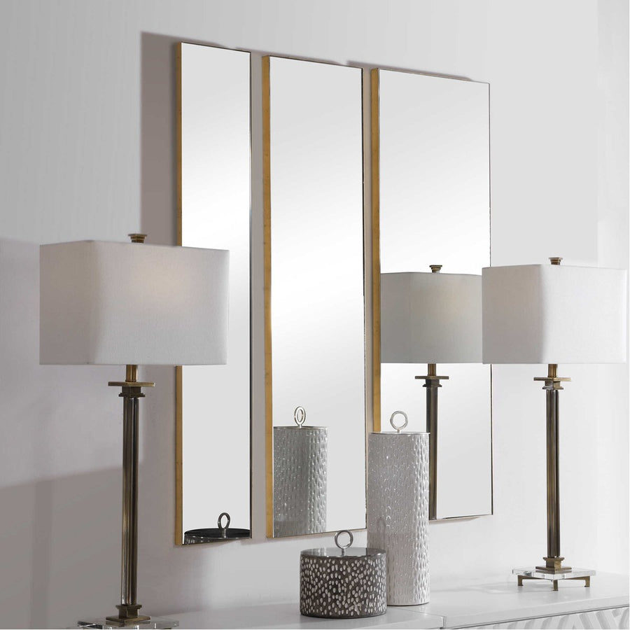 Uttermost Rowling Gold Mirrors, 3-Piece Set