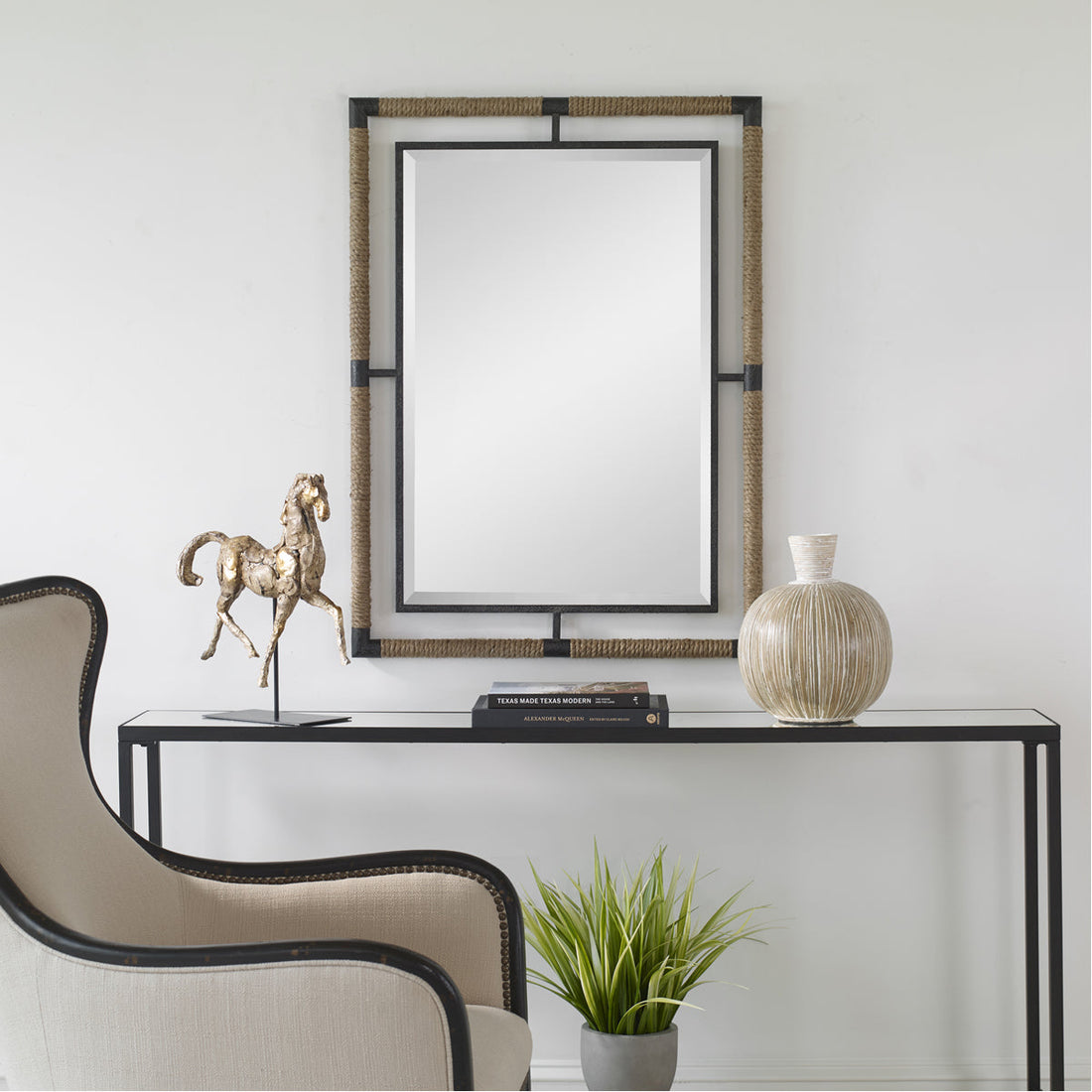 Uttermost Melville Iron and Rope Mirror