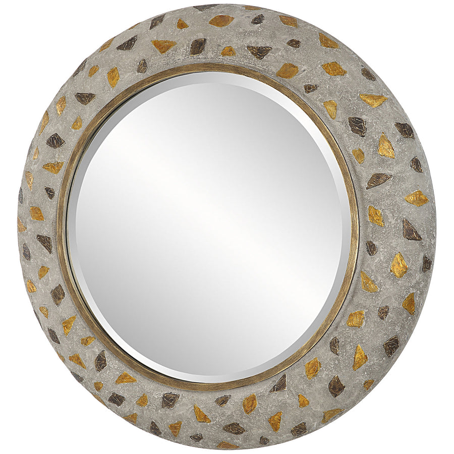 Uttermost Copper Terrazzo Round Mirror