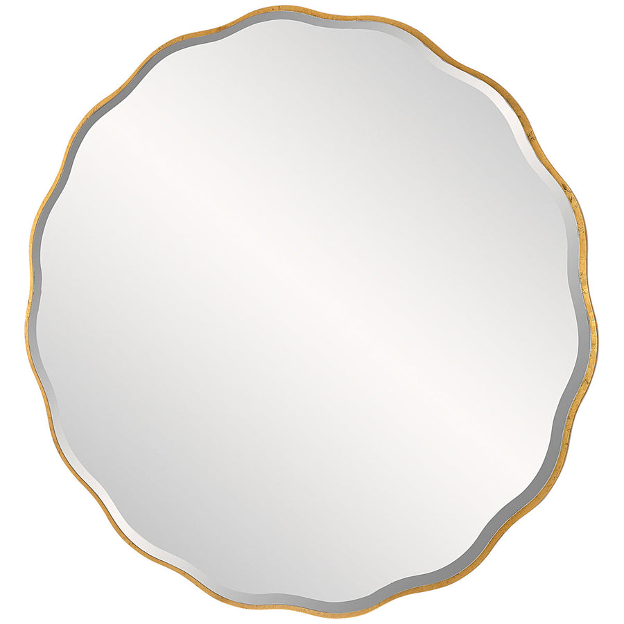 Uttermost Aneta Large Gold Round Mirror