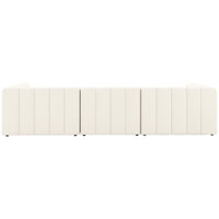 Four Hands Grayson Langham Channeled 3-Piece Cloud Sectional with Ottoman