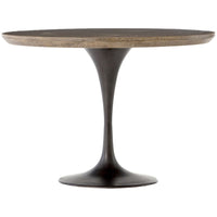 Four Hands Hughes Powell Dining Table - Bright Brass Clad