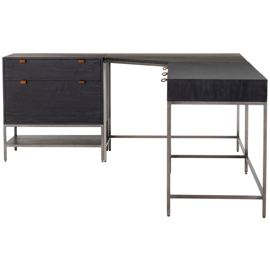 Four Hands Fulton Trey Desk System with Filing Cabinet